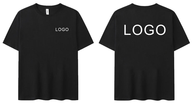 T-shirt with your screen printed logo on the front and back