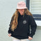 THE ORIGINAL BLACK HOODIE  - PINK LOGO