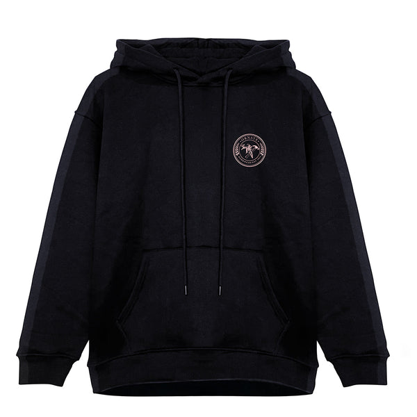 THE ORIGINAL BLACK HOODIE  - PINK LOGO