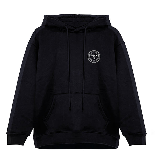 THE ORIGINAL BLACK HOODIE - WHITE LOGO