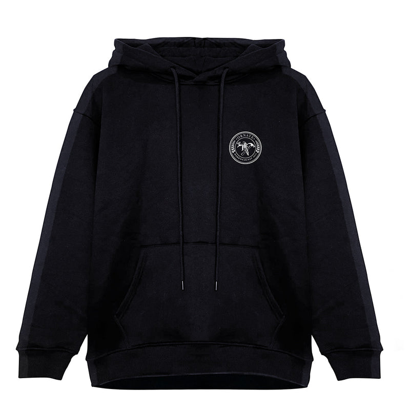 THE ORIGINAL BLACK HOODIE - WHITE LOGO