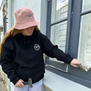 THE ORIGINAL BLACK HOODIE  - PINK LOGO